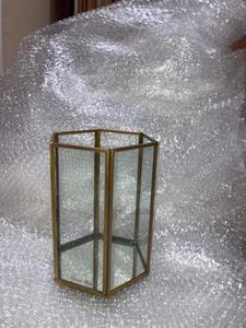 Lanterne de terrarium, porte-bougie chauffe-plat de qualité supérieure à prix abordable, lanterne géométrique noire en verre antique pour table de mariage - Product Image 4