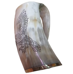 Taza de Cuerno de Búfalo Clásica Hecha a Mano, Diseño Vikingo, Grabada a Mano, Duradera y Ecológica, para Cerveza/Vino, de Gifty Craft - Product Image 6