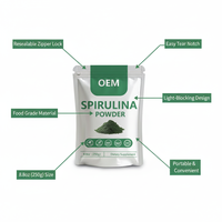 Poudre de spiruline naturelle et saine, fabrication directe en usine, marque privée OEM