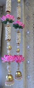 Adorno de Pared con Flor de Loto Artificial Hecha a Mano, Diseño Tradicional, Guirnalda Festiva, Decoración India para Bodas, Diwali, Ramadán, Mandir - Product Image 3