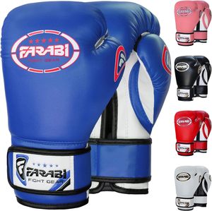 Gants de boxe pour enfants Farabi Sports, logo personnalisé, cuir PU, poignées ajustables, sangle de poignet réglable, respirants, 4oz/6oz/8oz pour Muay Thai - Product Image 1