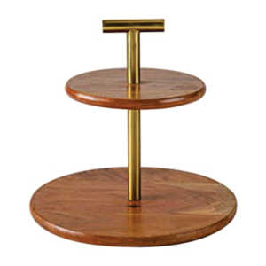 Modern Brass Gold 2 Tier <b>Cake</b> <b>Stand</b> Hanging Frame Metal Cupcake Dessert Tray Display Holder for Wedding Party Catering <b>Stand</b> - Product Image 6