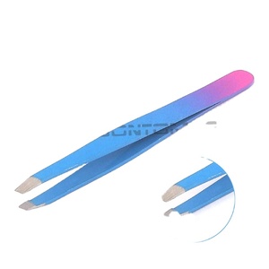 NUEVAS Pinzas Odontomed de Acero Inoxidable (Azul Cielo y Rosa) Pinzas Profesionales para Extensión de Pestañas y Cejas Ecológicas - Product Image 1