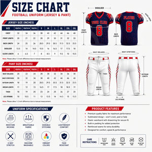 Conjunto de Pantalones y Camiseta de Fútbol Americano, Uniforme de Equipo Personalizado, 100% Poliéster, Tejido Transpirable de Secado Rápido para Verano, Ropa para Entrenamiento y Juego - Product Image 6