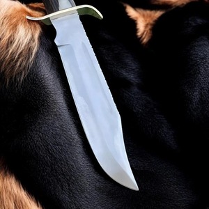 Couteau Bowie en acier carbone fait main – Manche en bois de cerf – Lame de chasse et de survie – Couteau d'extérieur – Couteau personnalisé - Product Image 2