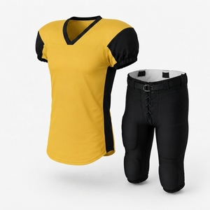 Custom Football Uniform Set Men Breathable 100% Polyester Heat-Transfer Printed Sports Jersey Pants <b>Athletic</b> Teamwear Training - Product Image 4