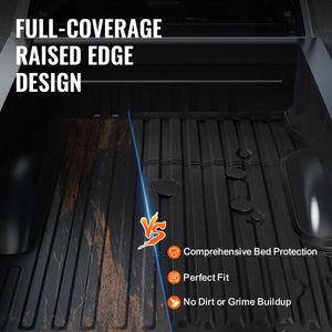 Tappetino per cassone camion Ford F250/F350 2017-2024, rivestimento in TPE resistente per cassone da 6,8 piedi, tappetino spesso e resistente per cassone camion - Product Image 3