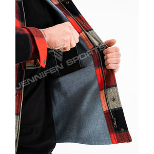 Chemise de moto pour homme en flanelle de laine certifiée CE, rembourrée avec doublure en aramide, aérations sous les bras, doublure en maille - Product Image 4