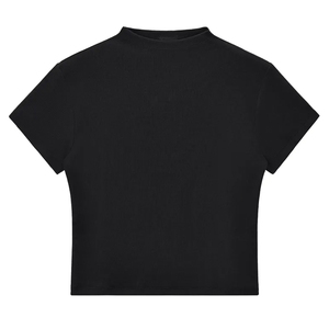 เสื้อยืดครอปแขนสั้นผ้าฝ้าย 100% สำหรับผู้หญิง พิมพ์ลายตามเทรนด์สตรีทแดนซ์แบบอเมริกัน ความหนา 200gsm ดีไซน์สั่งทำพิเศษ - Product Image 3