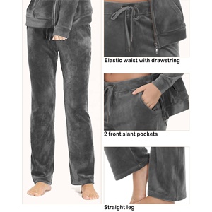 Conjunto Deportivo 2 en 1 con Capucha para Mujer, Color Personalizado, 100% Algodón, Pantalones Largos Casuales con Bolsillos Laterales, Transpirable y Antibacterial - Product Image 6