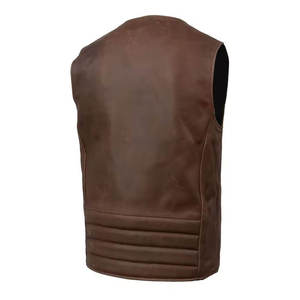 Chaleco de Motociclismo de Cuero Genuino para Hombre, Talla Grande, Resistente al Viento, Personalizado y Protector, Tendencia 2026 - Product Image 2