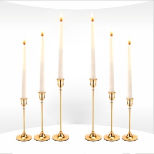Porte-bougie en laiton de style moderniste qui rehausse instantanément les arrangements décoratifs simples, fabriqué de manière incroyablement élégante par ARTISTIQUE. - Product Image 2