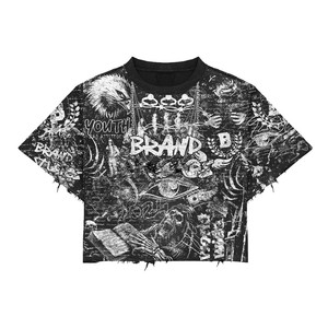 100% Cotton Men's T-Shirt Loose Fit Printed Men's Boxy T Shirt Premium Cotton Black Distressed Graphic Screen Print Custom <b>Logo</b> - Product Image 1