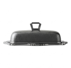 Vaisselle la plus vendue : Plat à beurre en métal, beurrier en acier inoxydable avec couvercle, design minimaliste pour table à manger et cuisine - Product Image 3