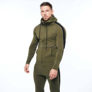 Ropa deportiva informal para hombre, chándales deportivos para gimnasio, conjunto de 2 piezas de sudaderas con capucha de algodón y pantalones de chándal, chándal ajustado para correr de otoño - Product Image 1