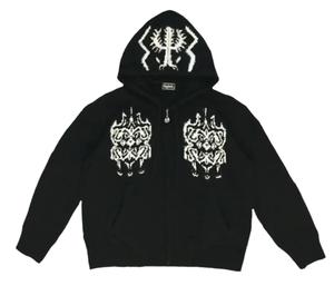 เสื้อฮู้ดผ้าคอตตอน100% มีซิปรูดโอเวอร์ไซส์สำหรับผู้ชายเสื้อฮู้ดดีไซน์3D น้ำหนักมากโลโก้ออกแบบได้ตามที่ต้องการ - Product Image 3