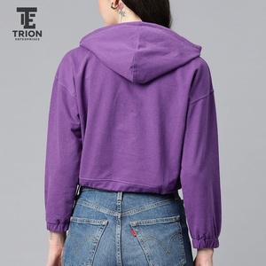 Sudadera con Capucha Larga de Invierno de Alta Calidad al por Mayor, Estilo Urbano, Color Personalizado en la Parte Delantera, Sudadera de Manga Larga para Mujer con Estampado Personalizado - Product Image 2
