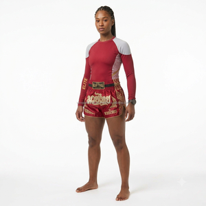 Conjunto de Pantalones Cortos de Muay Thai al por Mayor, Logotipo Personalizado, Pantalones Cortos de Satén para Kickboxing, Fabricante y Proveedor - Product Image 1