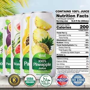 Bebida de jugo de papaya con pulpa 500ml sabor natural VINUT para venta al por mayor OEM ODM diseño de marca privada - Product Image 2
