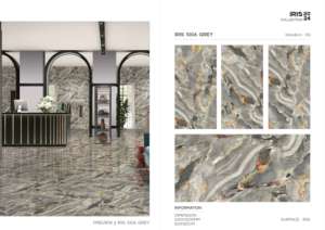 Carrelage en porcelaine Iris Super Luxe 600x1200 Grand Format Effet Cristal Premium Surface Murale et de Sol Utilisation Intérieure et Extérieure Moderne - Product Image 4