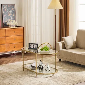 Table basse en fer forgé pour décoration intérieure de style côtier, design artistique, mobilier élégant, doré, fait main, plateau amovible de luxe pour salon - Product Image 4