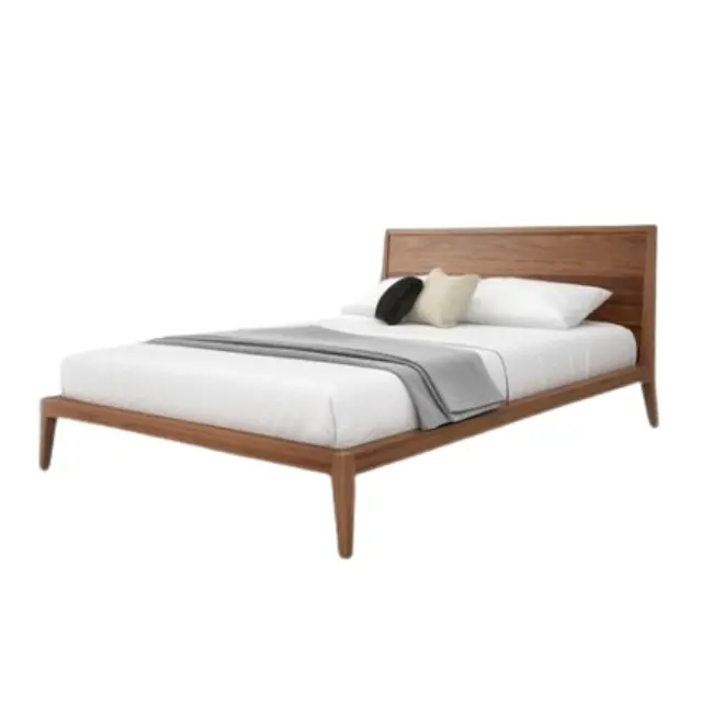 Meubles de chambre à coucher Lit en bois de haute qualité de bons matériaux Ensemble de lit Prix de gros Lit en bois massif d'Indonésie