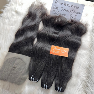Haute qualité 100% extensions de cheveux humains vietnamiens naturel noir Machine Double trame prix de gros pas de fibres synthétiques - Product Image 3