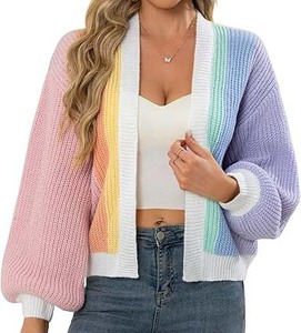 Pull chic et minimaliste surdimensionné pour femme, tons neutres, tricoté, qualité supérieure, style européen - Product Image 5