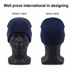 Gorro de Punto de 4 Paneles con Logotipo Personalizado, Gorro de Invierno Cálido de Acrílico Premium, Color Marrón Caramelo Sólido, 320 GSM, Unisex, Ajustable, Digital - Product Image 3