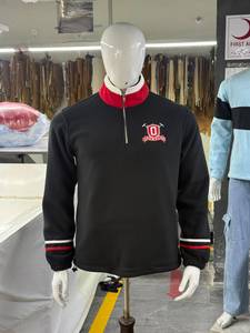 Sudadera con Cierre de Cremallera para Hombre, Diseño 2026, Color Negro Sólido, 100% Forro Polar, Cuello Alto, Ropa Casual, Sudadera con Capucha para Hombre - Product Image 2