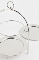 Support à gâteau personnalisé de luxe à 2 niveaux en acier inoxydable, écologique, compatible lave-vaisselle, 5 pièces, prix bas, pour Ramadan, Noël, pudding