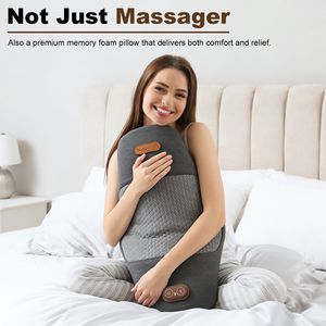 Almohada de Masaje Lumbar Eléctrica 2 en 1 con Espuma Viscoelástica, Masajeador de Espalda Baja con Calor y Vibración, Adaptador para Alivio del Dolor - Product Image 5