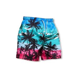 <b>Men's</b> Beach Shorts Animal Print Heat-Transfer Printed Quick Dry Swim <b>Trunks</b> Drawstring Waist Knitted 160g Polyester Board Shorts - Product Image 4