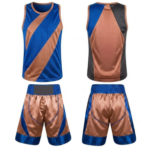 Tenues d'entraînement de boxe personnalisées avec logo, gilet et short, uniformes de haute qualité, respirants et ajustés - Product Image 1
