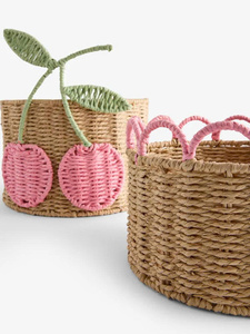 Sustainable Paper <b>Toy</b> <b>Basket</b> for Kids Handwoven Wicker <b>Storage</b> Bin for Nursery Decor, Baby Essentials and Playroom Organization - Product Image 2