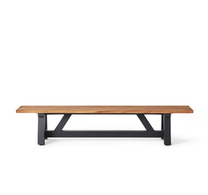 Banco de Patio Antiguo Tropical de Madera de Teca Sólida con Estructura de Madera, Muebles de Exterior Ecológicos para 4 Personas - Product Image 2