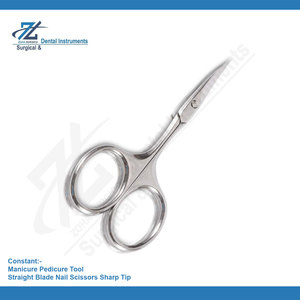 Outil de manucure et pédicure, ciseaux à ongles en acier inoxydable, lame droite, ciseaux à ongles à pointe acérée, coupe-ongles, outils de soins des ongles - Product Image 2