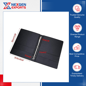 Nexgen Exports ผู้ผลิตจากอินเดีย แฟ้มใส่เอกสารแบบห่วงหนัง PU คุณภาพเยี่ยมอเนกประสงค์ พร้อมช่องใส่บัตร - Product Image 2