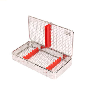 Caja de Almacenamiento de Instrumentos Dentales Manuales de Alta Calidad, Juego de Cajas de Acero Inoxidable con Micro Malla Metálica para Esterilización, por Mahfooz Instruments - Product Image 1