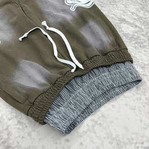 Pantalon de jogging double taille imprimé effet délavé, style streetwear, coupe ample et déchirée, pour homme - Product Image 3
