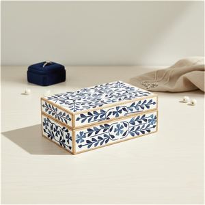 Modern Bone Inlay Jewelry <b>Box</b> Handmade Ring Earring Necklace Bracelet Holder Decorative <b>Vanity</b> Storage Gift Item - Product Image 3