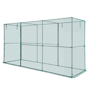 Gabbia per colture 11.6 x 3.9 x 6.3 piedi con porta con cerniera, tenda alta resistente al vento per la protezione delle piante, facile installazione esterna per colture di frutta - Product Image 1