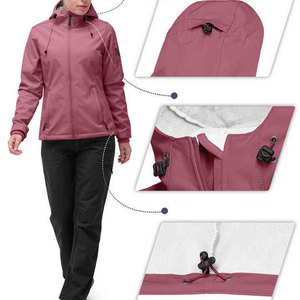 Veste softshell pour femme, doublée de polaire douce pour l'hiver, coupe-vent, fermeture éclair, vêtements d'extérieur, veste softshell imperméable pour femme - Product Image 1