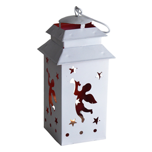 Festive Iron Square Design Durable & Eco-Friendly T-light Candle Holder <b>Lanterns</b> for Indoor Christmas Decor - Product Image 3