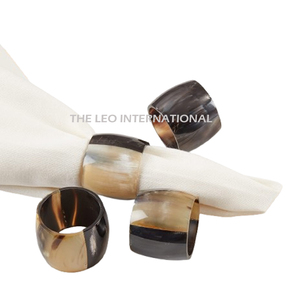 Round Shape Horn Napkin Ring High Quality <b>Table</b> <b>Top</b> <b>Decor</b> for Hotels Restaurants <b>Weddings</b> and Dining Parties Set of 4 - Product Image 5