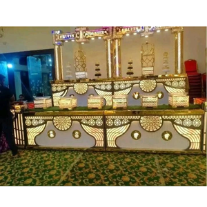 Mostrador de buffet decorativo de acero inoxidable para catering - Product Image 4