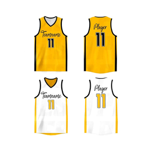 Maillots de basketball cousus, imprimés, grande taille, unisexe, OEM, réversibles, hauts et gilets de sport - Product Image 1