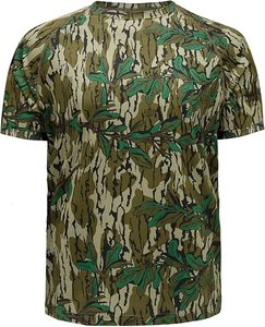 T-shirt Bottomland pour homme, respirant, camouflage, randonnée, chasse, voyages, motif Bottomland, avec logo personnalisé - Product Image 6