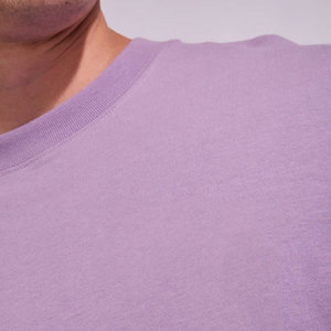 Custom Drop Shoulder Sleeves Short Men's T-Shirt Loose Fit Regular Design Pattern Knitted Fabric Solid Color Unisex T-Shirts - Product Image 4