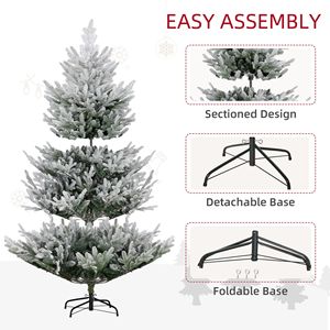 Albero di Natale Artificiale Realistico in Pino con Base in Acciaio e Apertura Automatica, Bellissime Decorazioni Natalizie - Product Image 3